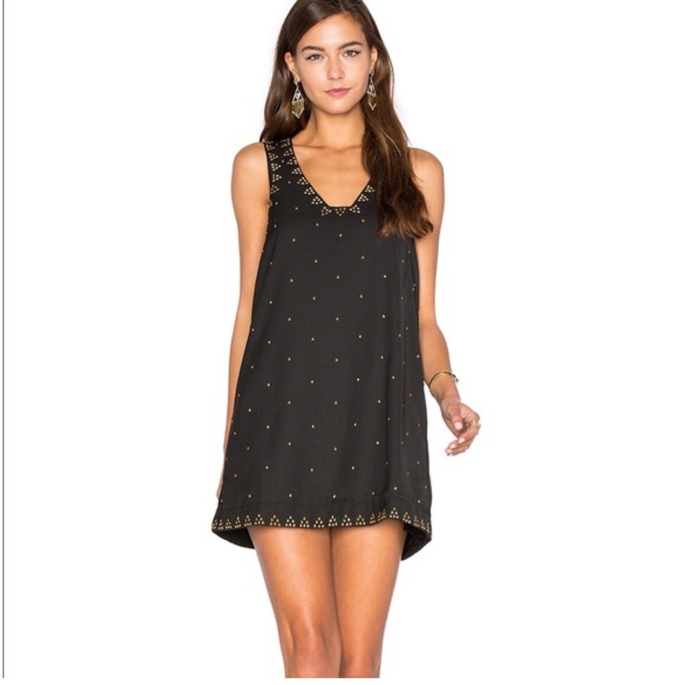 Free People SoHo Studded Shift Dress in Black